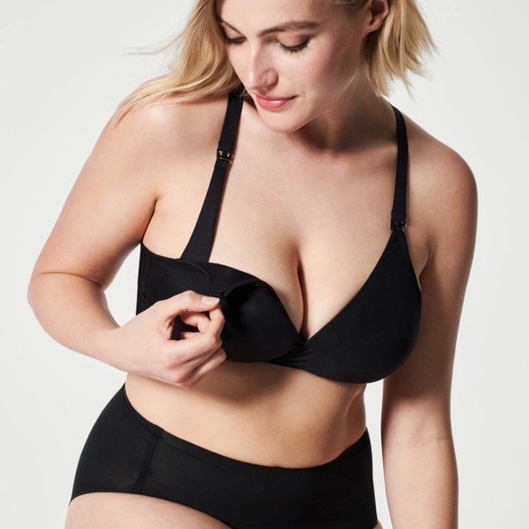 NWT Spanx Spanx Bra-llelujah!® Mama Nursing Bra Very Black - Picture 3 of 8